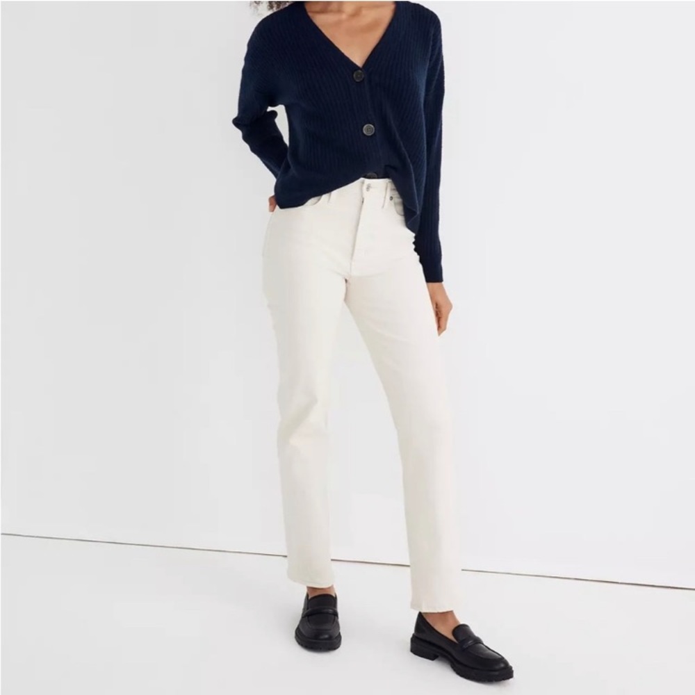 MADEWELL PERFECT VINTAGE STRAIGHT VINTAGE CANVAS BEIGE JEANS